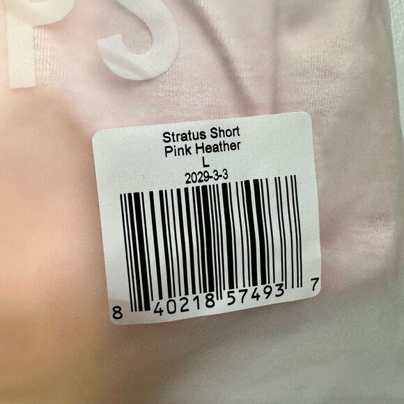 NWT FourLaps Women’s Stratus Shorts Knit Drawstring Heather Pink Athletic- Large - Picture 7 of 7